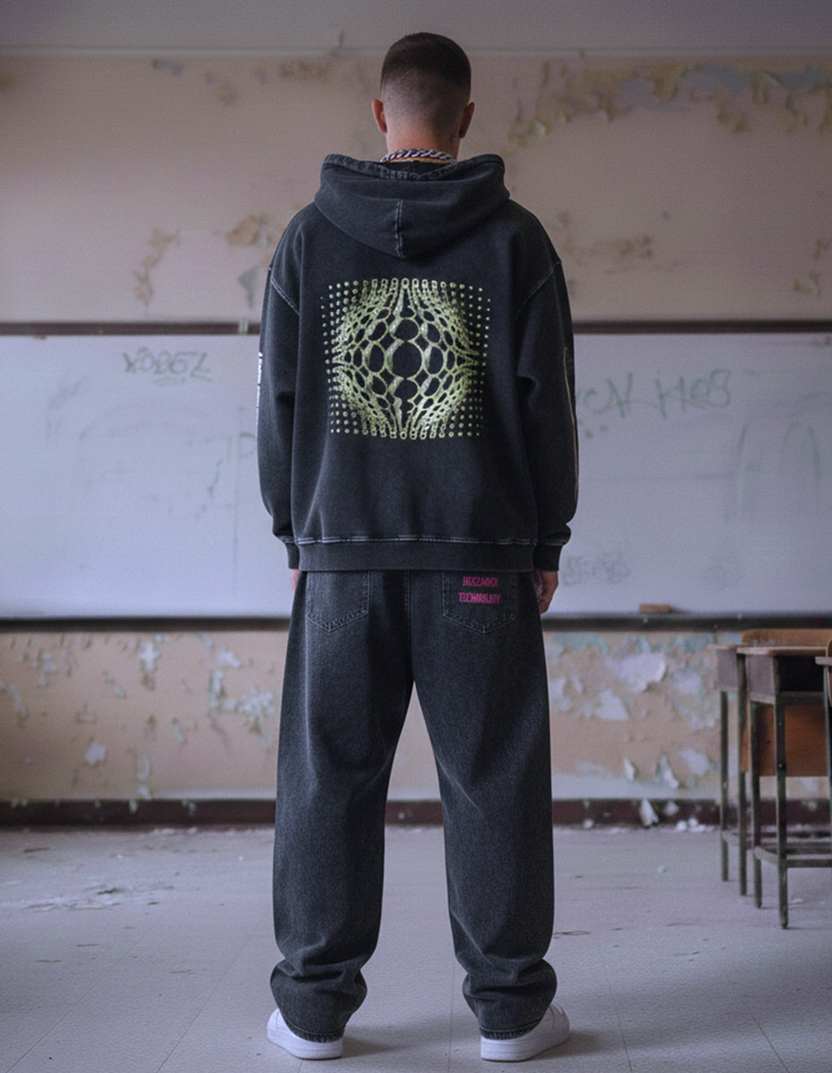 Forever Snow Washed Loose Cotton Hoodie