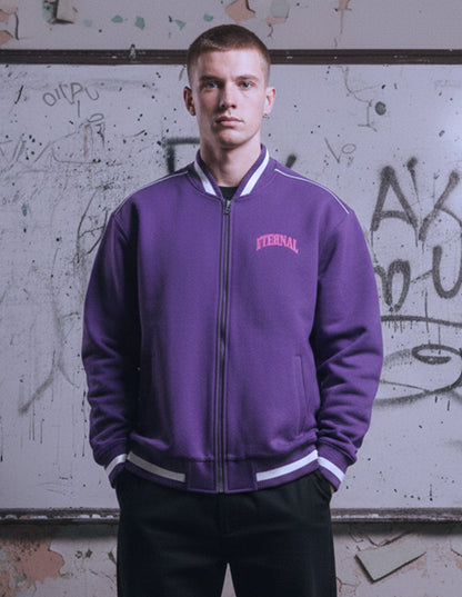 ETERNAL Contrast Piping Zip Bomber Jacket