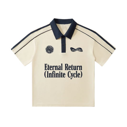 Logo Contrast Collar Short-Sleeve Polo Shirt