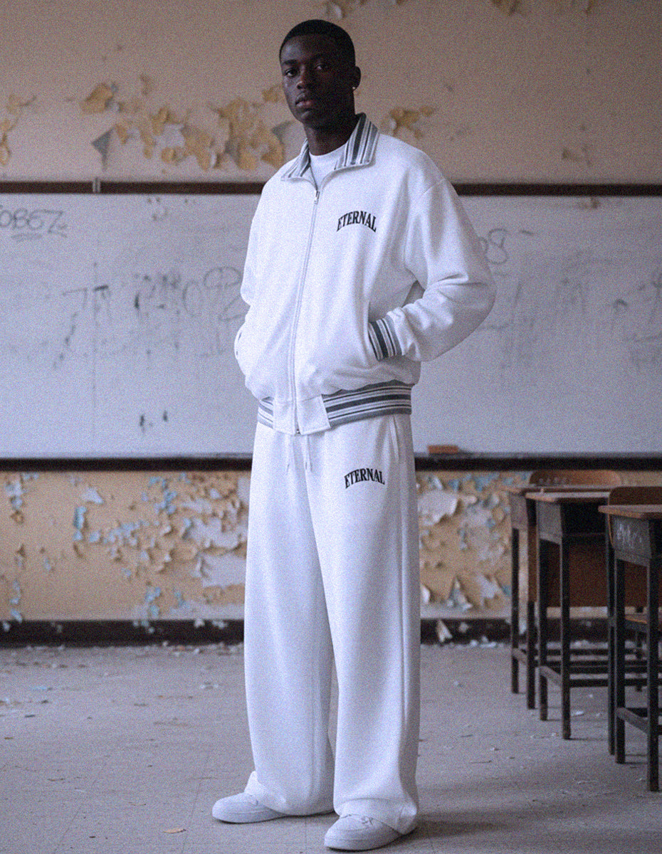 ETERNAL Striped Waist Wide Leg Pants