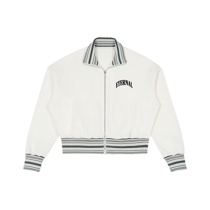 ETERNAL Striped Rib Collar Zip Jacket