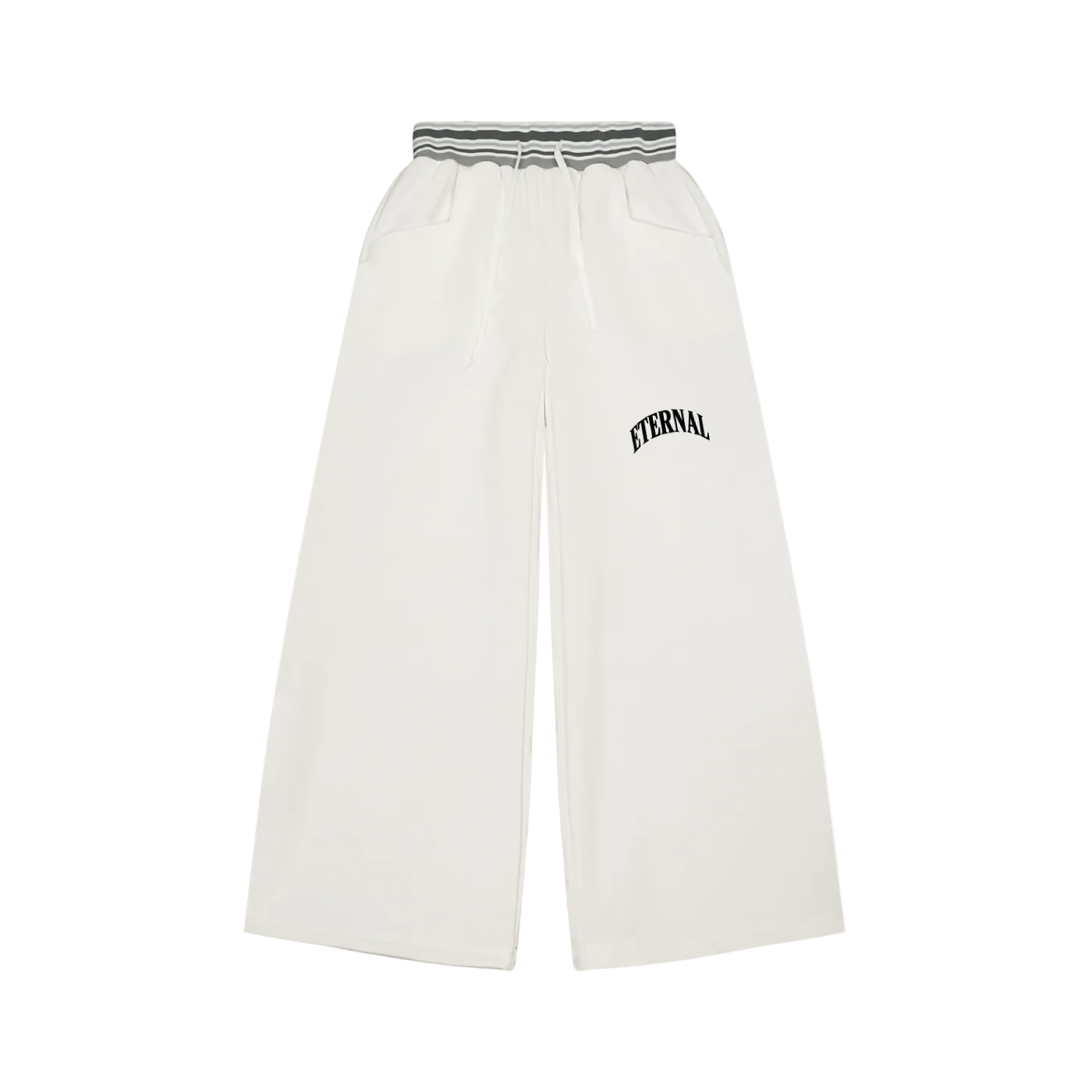 ETERNAL Striped Waist Wide Leg Pants