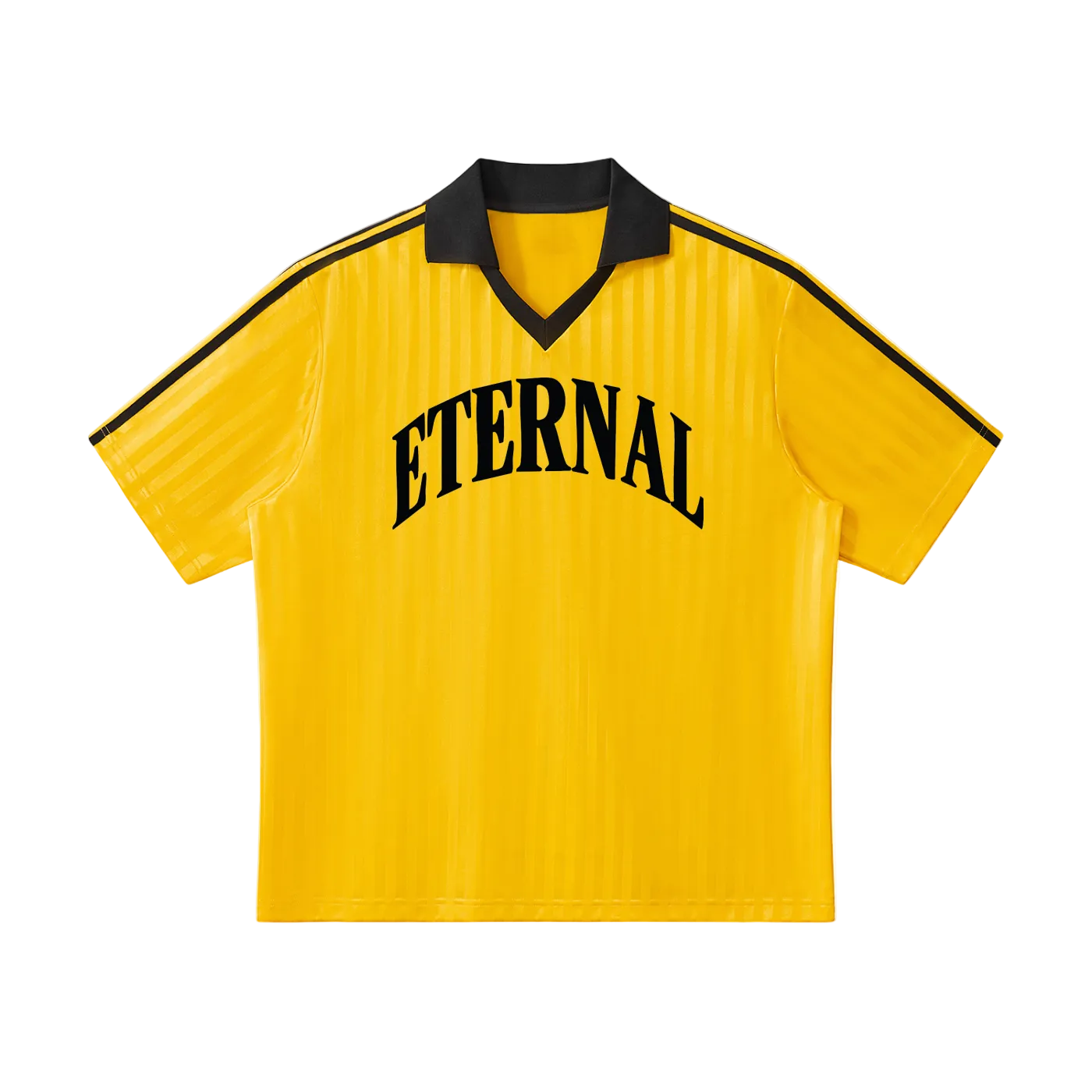 ETERNAL Contrast Collar Striped Soccer Jersey