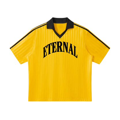 ETERNAL Contrast Collar Striped Soccer Jersey