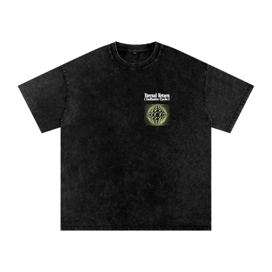 Peace Snow Washed Oversized Cotton T-Shirt