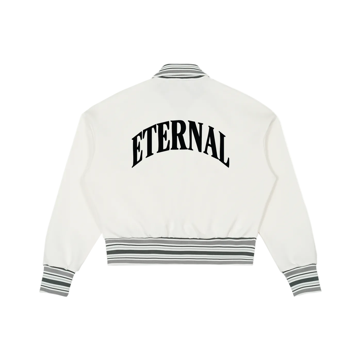 ETERNAL Striped Rib Collar Zip Jacket