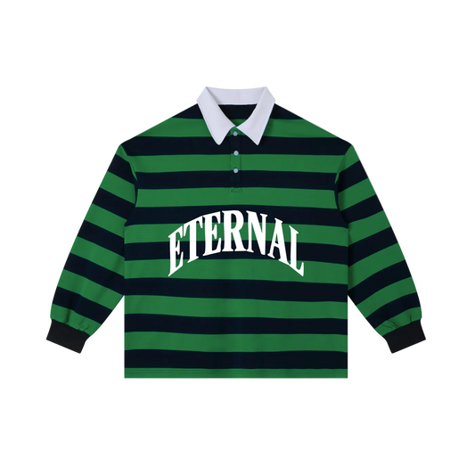 ETERNAL Color Block Stripe Polo Shirt